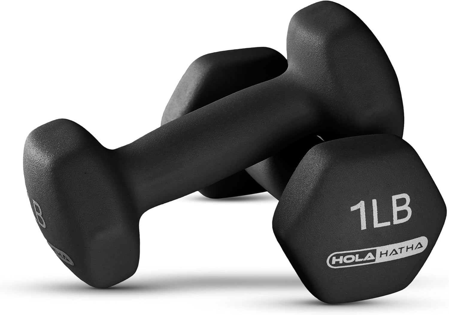 HolaHatha Neoprene Dumbbell Free Hand Weight Set with Rack, Ideal for Home Exercises to Gain Tone and Definition