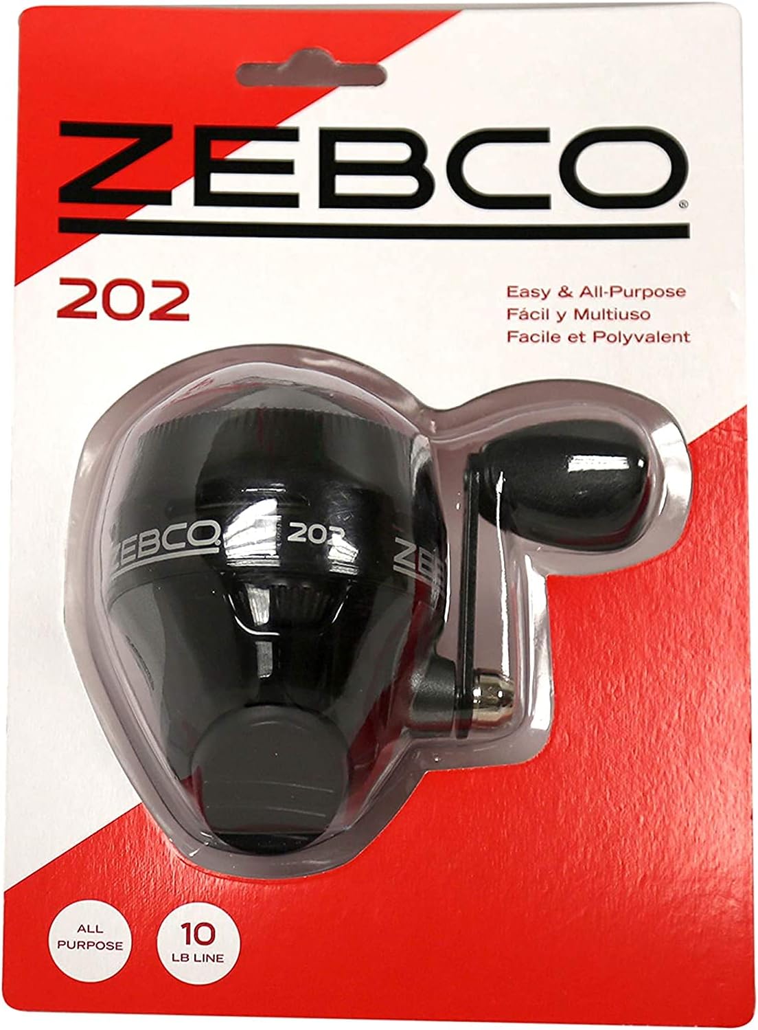 Zebco 202 Spincast Fishing Reel, Right-Hand Retrieve, Durable All-Metal Gears, Stainless Steel Pick-up Pin, Pre-Spooled with 10-Pound Zebco Fishing Line,