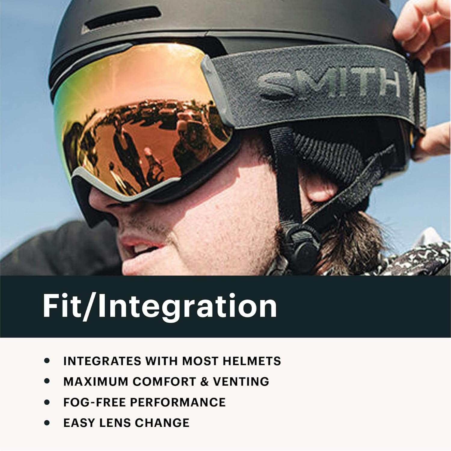 SMITH I/O MAG Goggles with ChromaPop Lens – Easy Lens Change Technology for Skiing & Snowboarding – For Men & Women