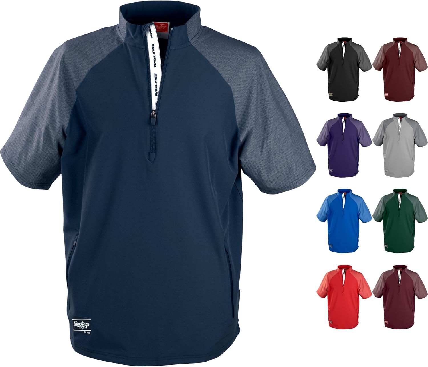 Rawlings Men's Colorsync Short Sleeve Cage Jacket | Adult Sizes | Multiple Colors