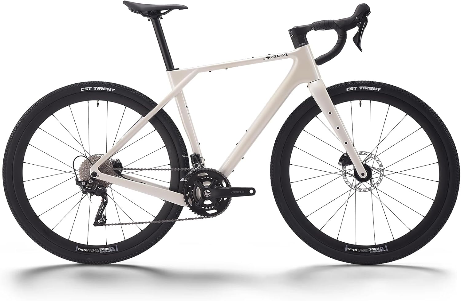 SAVADECK Carbon Gravel Bike - T800 Carbon Frame & Fork, Shimano GRX400 2x10-Speed Groupset, Hydraulic Disc Brakes, 700C x 40mm Tires - Lightweight Design for Road & Off-Road Adventures