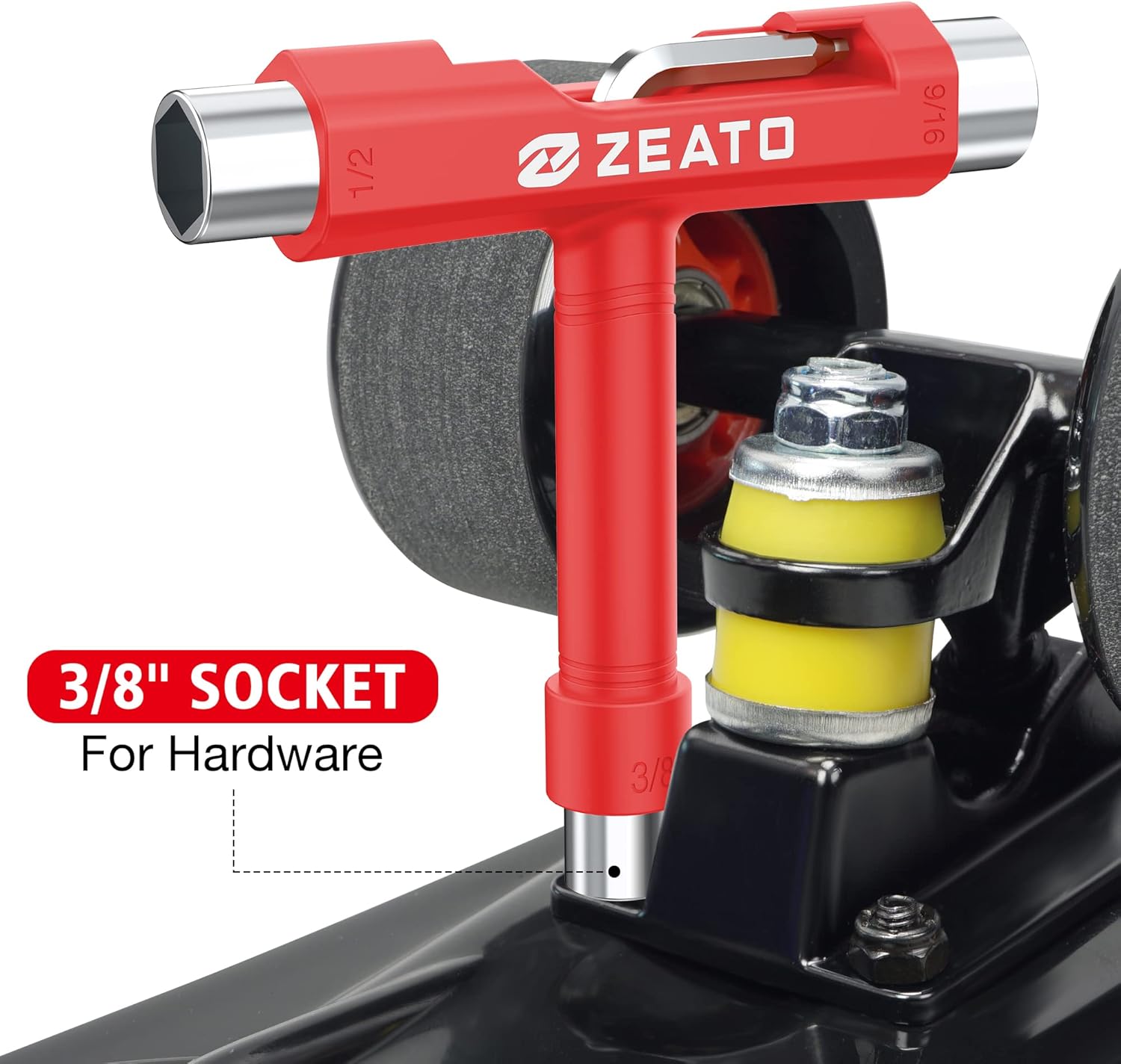 All-in-One Skate Tools Multi-Function Portable Skateboard T Tool Accessory with T-Type Allen Key and L-Type Phillips Head Wrench Screwdriver