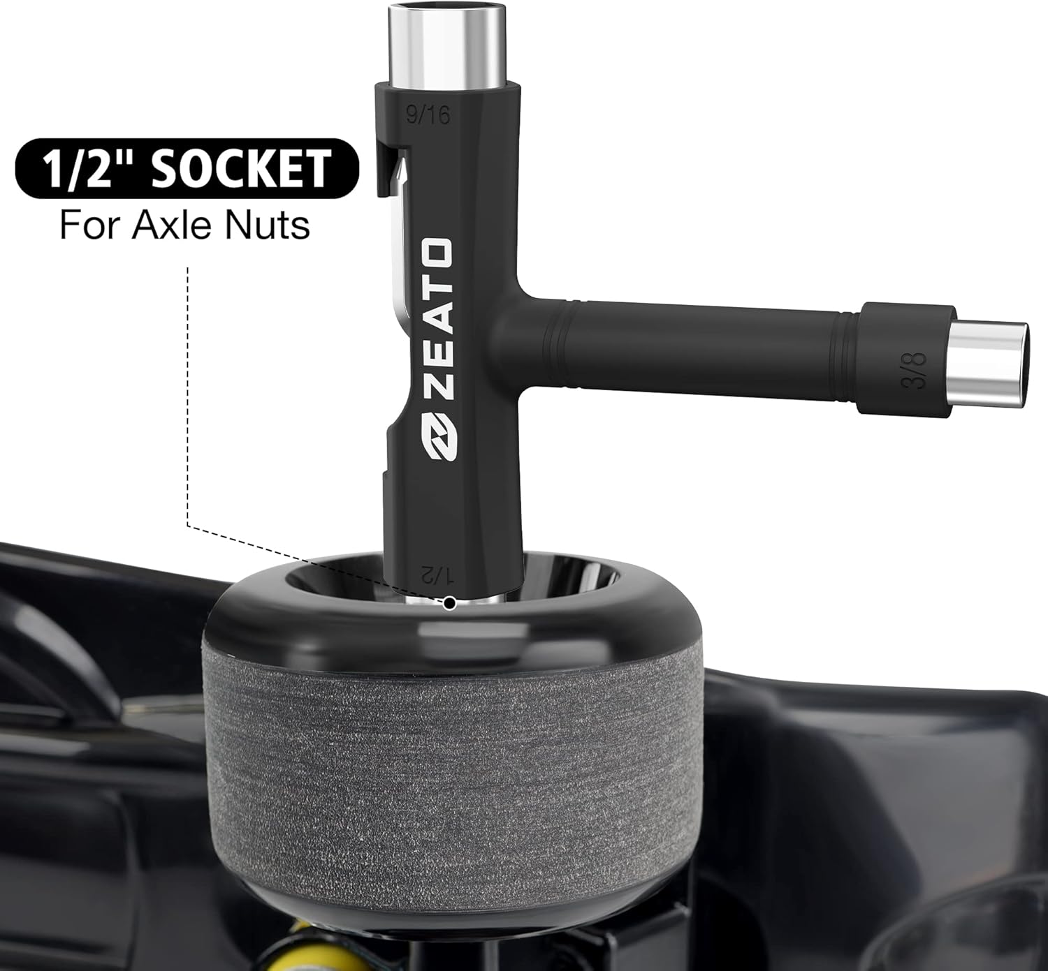All-in-One Skate Tools Multi-Function Portable Skateboard T Tool Accessory with T-Type Allen Key and L-Type Phillips Head Wrench Screwdriver