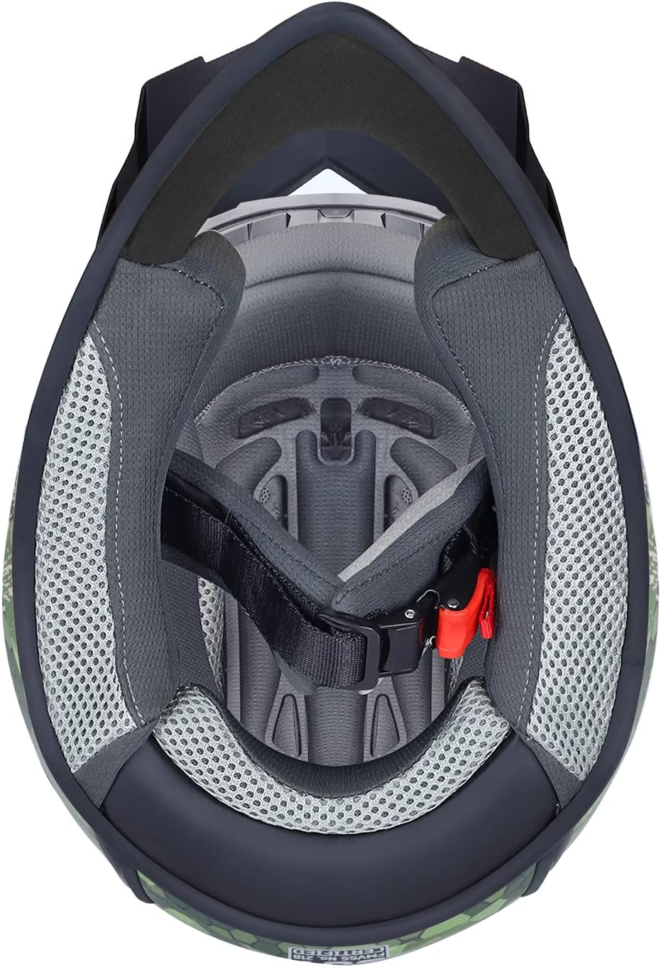 GLX GX623 Youth ATV/Dirt Bike Helmet Combo - Matte Black, Large - DOT