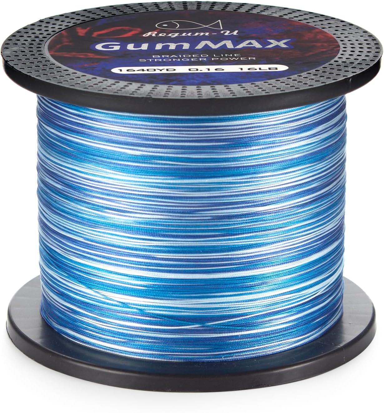 GumMAX 545/1093/1640yds 5-100LB 8X Braided Fishing Line Abrasion Resistant Superline Zero Stretch & Smaller Diameter Confuse & Never Fade in Saltwater and Freshwater