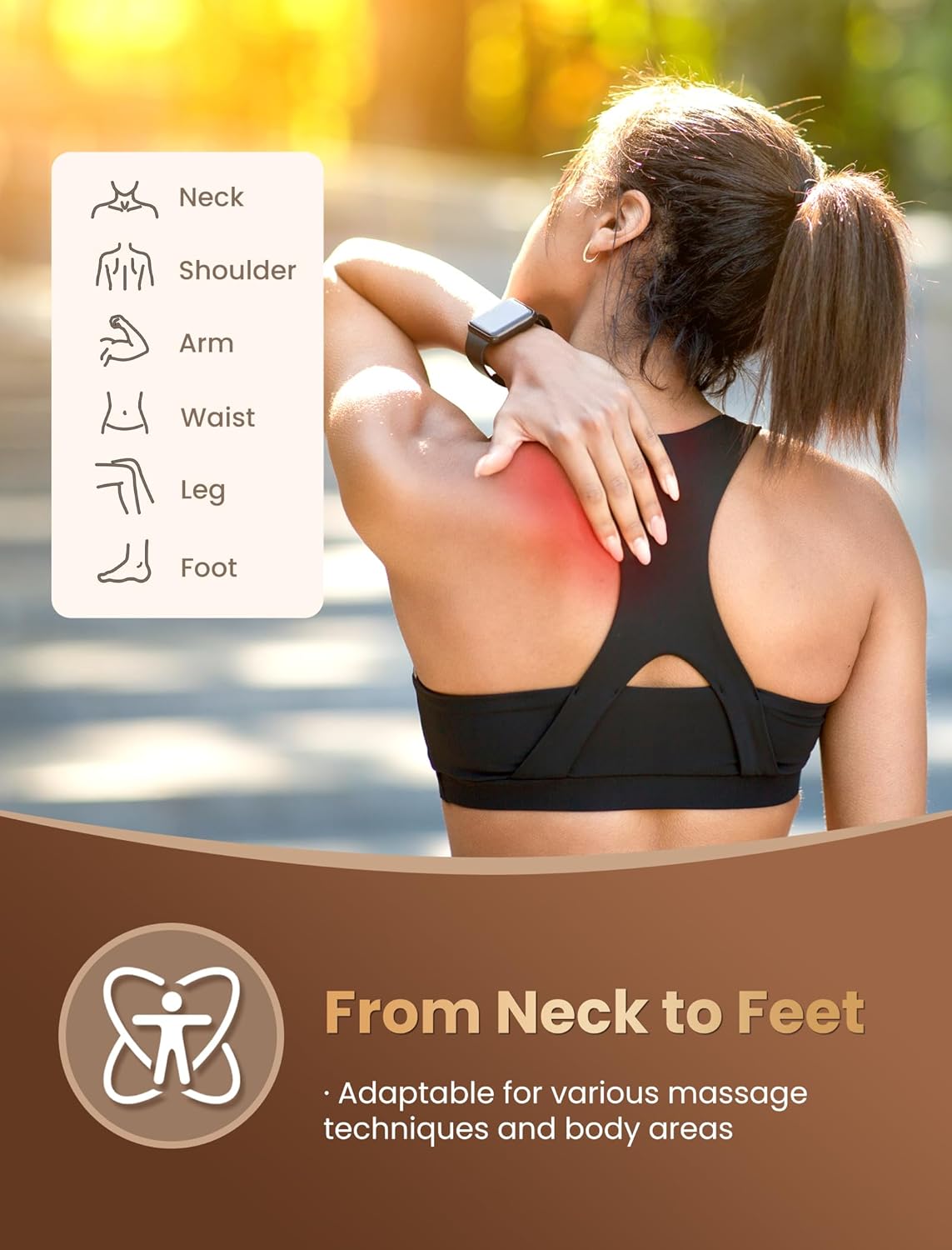 lifechill Trigger Point Massage Tool for Deep Tissue Massage & Gua Sha, Muscle Scraper Tool for Full Body Pain Relief, Thumb Saver Acupressure Tool, FSA HSA Eligible