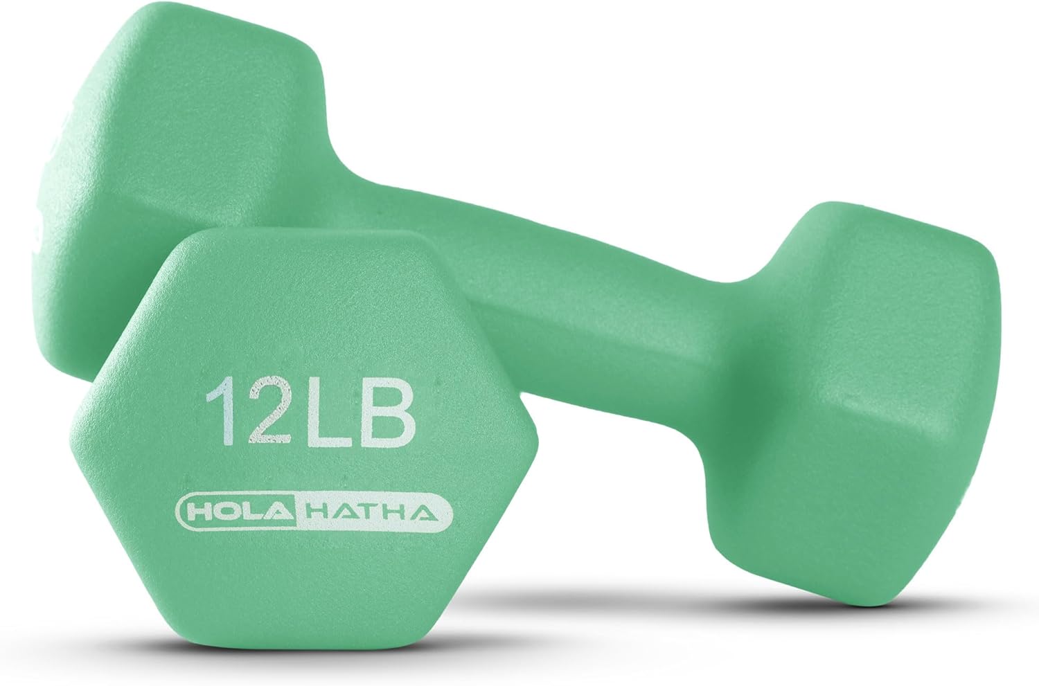 HolaHatha Neoprene Dumbbell Free Hand Weight Set with Rack, Ideal for Home Exercises to Gain Tone and Definition