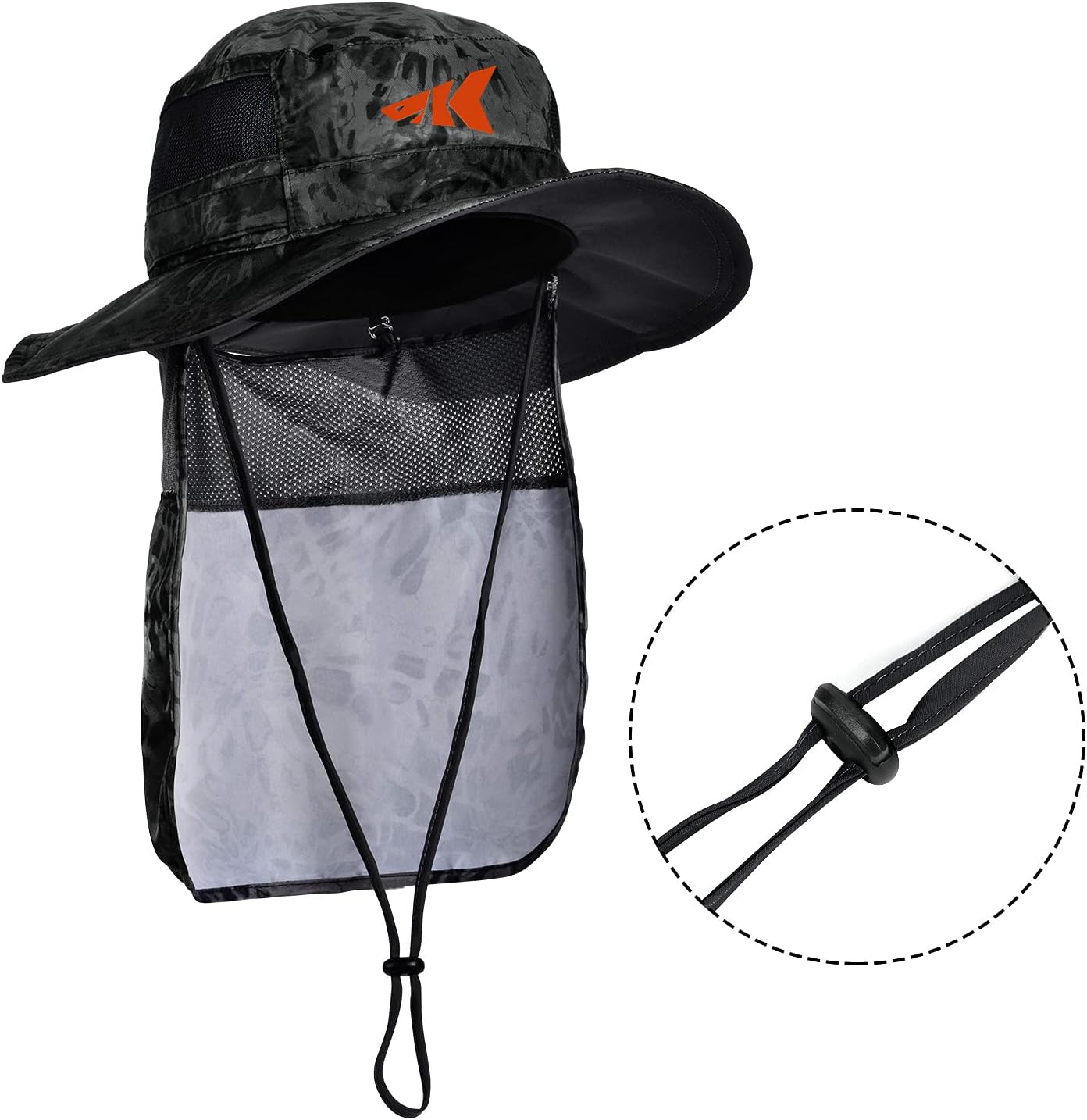 KastKing UPF 50 Boonie Hat Fishing Hat with Removable Neck Flap Sun Hats for Men