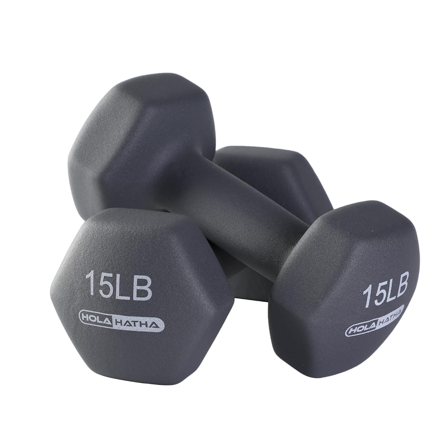 HolaHatha Neoprene Dumbbell Free Hand Weight Set with Rack, Ideal for Home Exercises to Gain Tone and Definition