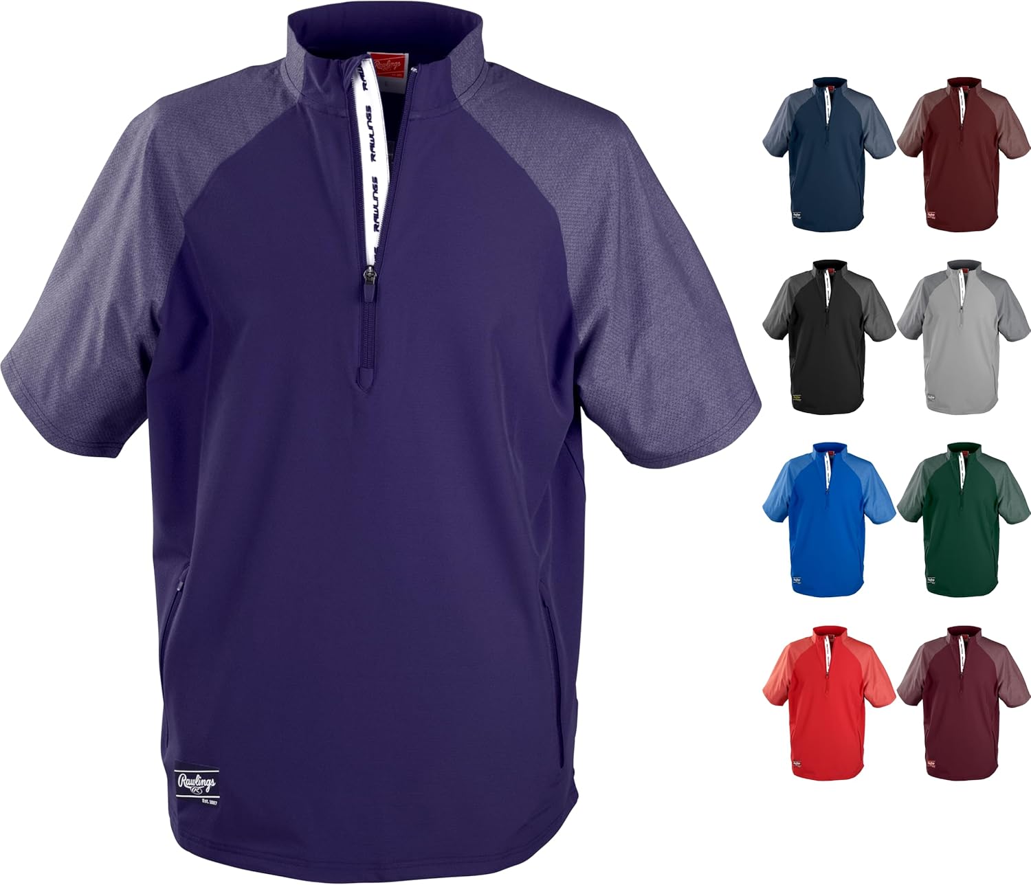 Rawlings Men's Colorsync Short Sleeve Cage Jacket | Adult Sizes | Multiple Colors
