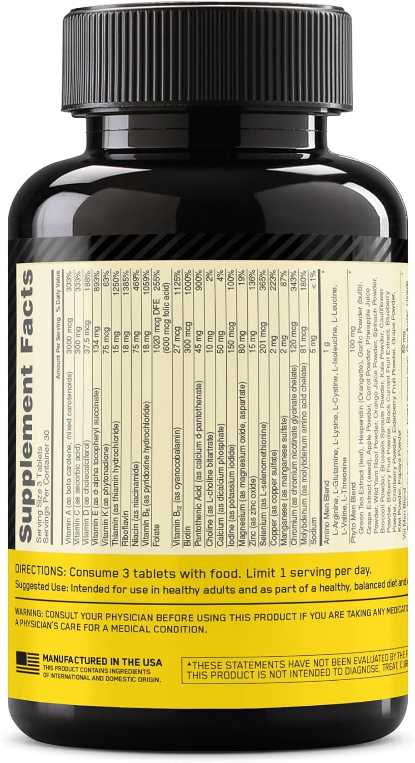 Optimum Nutrition Opti-Men Daily Multivitamin for Men, Immune Support Supplement with Amino Acids, 80 Day Supply, 240 Count, (Packaging May Vary)