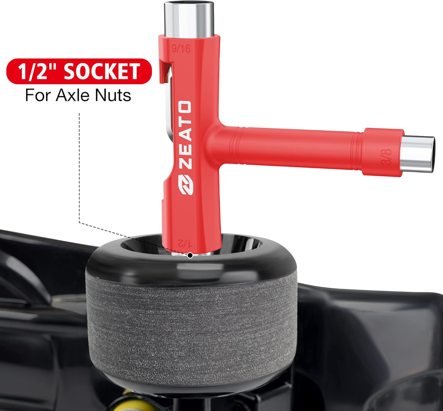 All-in-One Skate Tools Multi-Function Portable Skateboard T Tool Accessory with T-Type Allen Key and L-Type Phillips Head Wrench Screwdriver