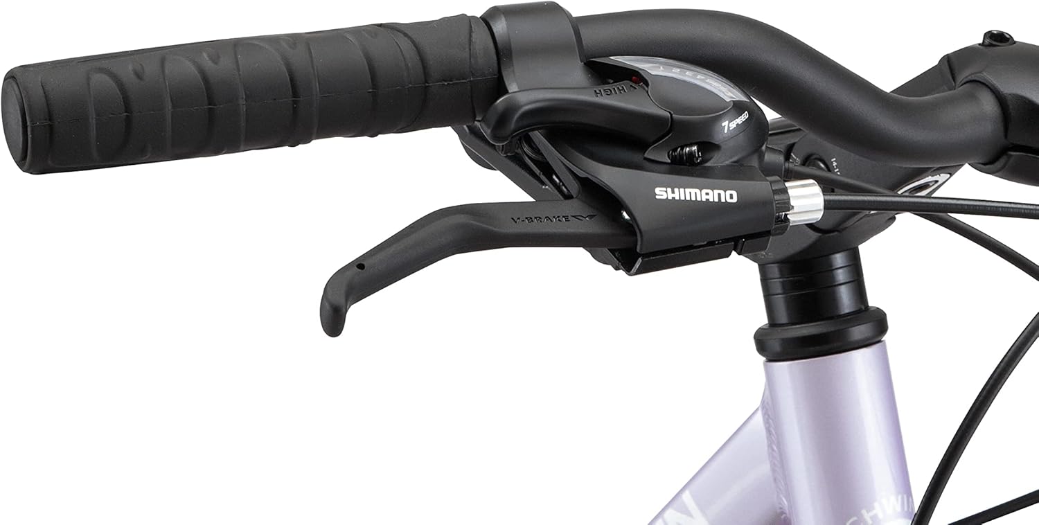 Schwinn Network 1 Hybrid Bike, 700c Mens and Womens Bike, 21-Speed Hybrid Bicycle, Aluminum Frame, Suspension Fork, Alloy Linear Pull Brakes, Adult Bicycle