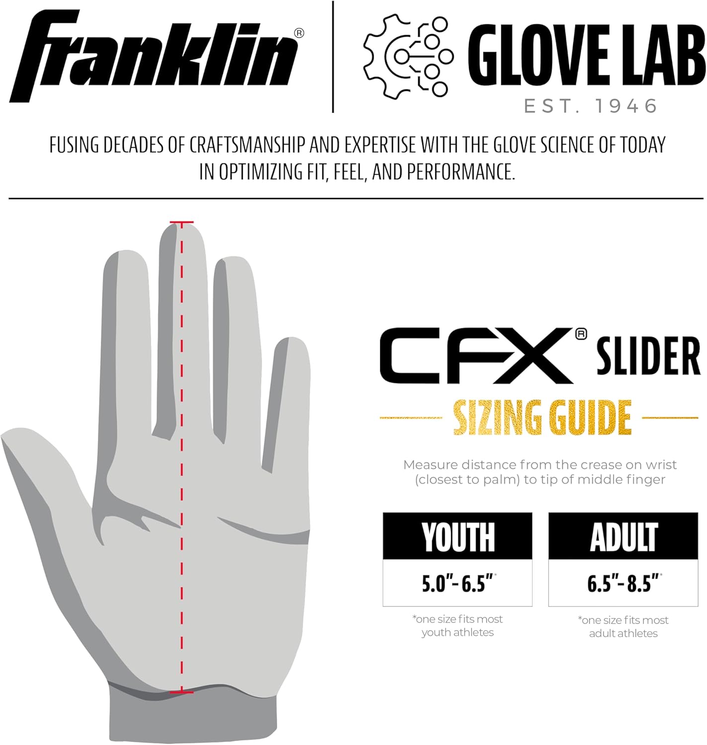 Franklin Sports MLB Baseball + Softball Sliding Mitt - CFX PRT Adult + Youth Protective Baserunning Sliding Gloves - Left + Right Hand Mitt - Hand + Wrist Protector for Running - Kids + Adults Sizes