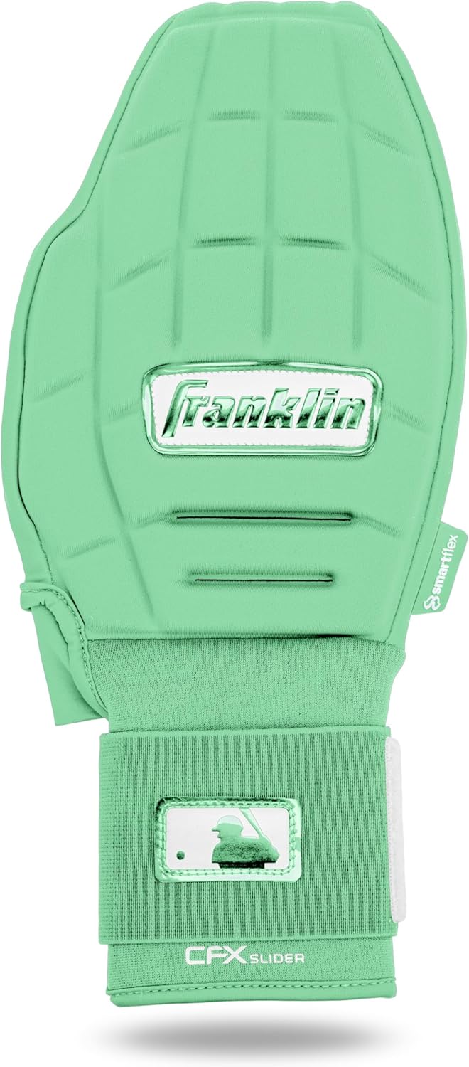 Franklin Sports MLB Baseball + Softball Sliding Mitt - CFX PRT Adult + Youth Protective Baserunning Sliding Gloves - Left + Right Hand Mitt - Hand + Wrist Protector for Running - Kids + Adults Sizes