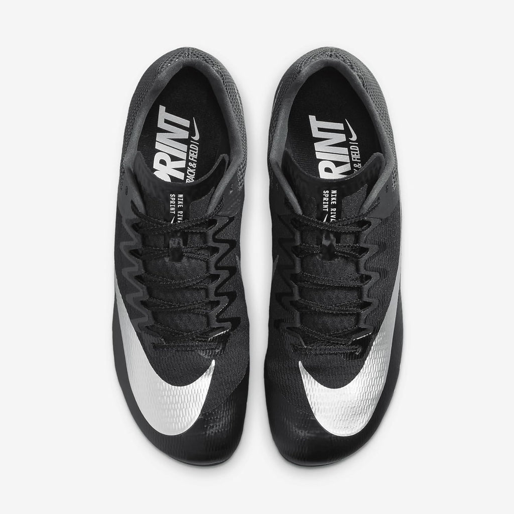 Nike Zoom Rival Track & Field Sprinting Spikes (FZ9663-001, Black/Black/Metallic Silver) Size 9