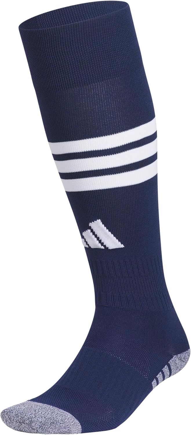 adidas 3-Stripe Hoop Soccer Socks (1-Pair) with Arch Compression for a Secure Fit