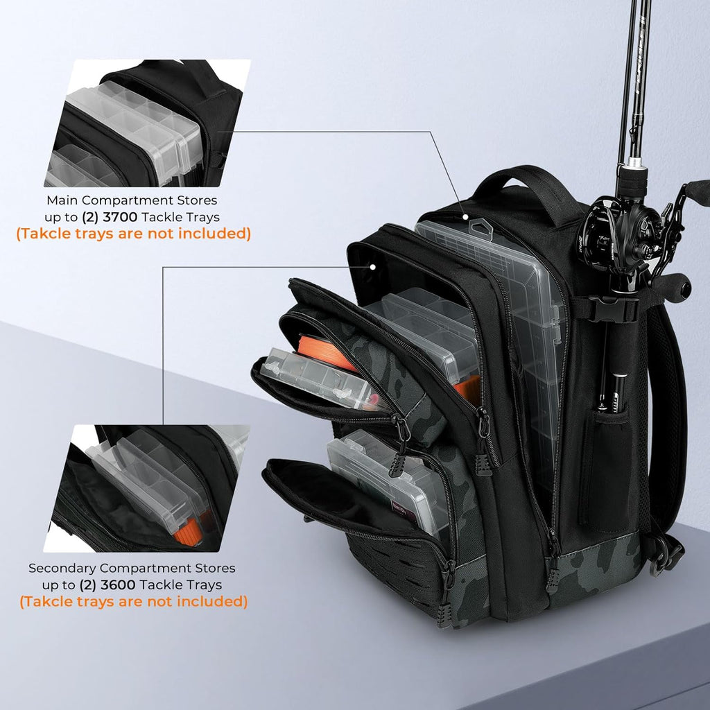 KastKing BlowBak Tactical Sling Tackle Bag-Lightweight Fishing Backpack Storge Fishing Gear and Equipment,Gift for Men