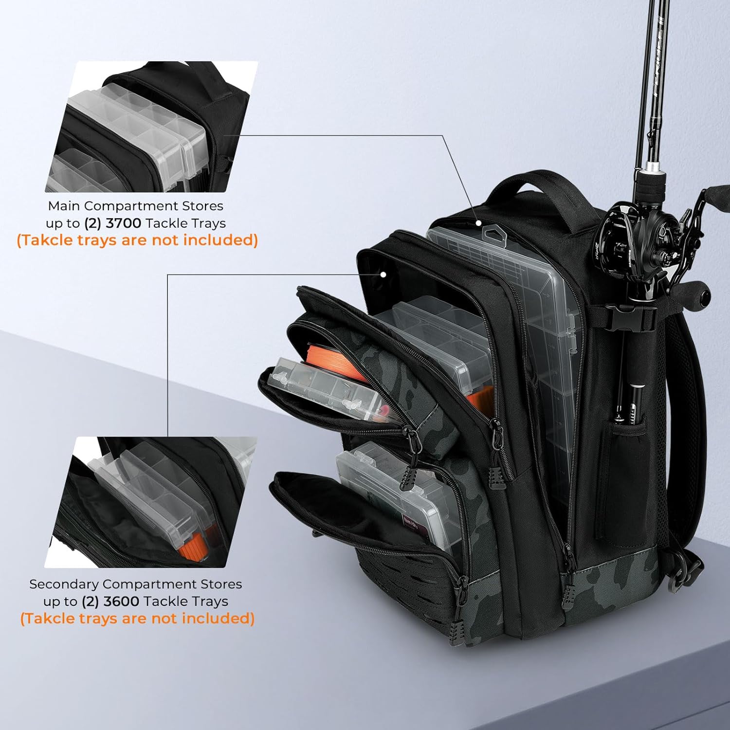 KastKing BlowBak Tactical Sling Tackle Bag-Lightweight Fishing Backpack Storge Fishing Gear and Equipment,Gift for Men