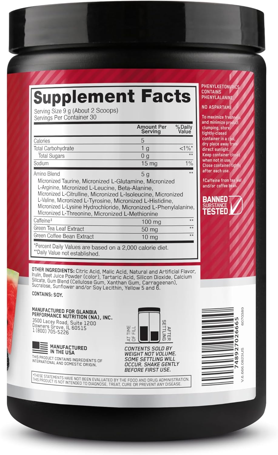 Optimum Nutrition Amino Energy - Pre Workout with Green Tea, BCAA, Amino Acids, Keto Friendly, Green Coffee Extract, Energy Powder - Orange Cooler, 65 Servings (Packaging May Vary)