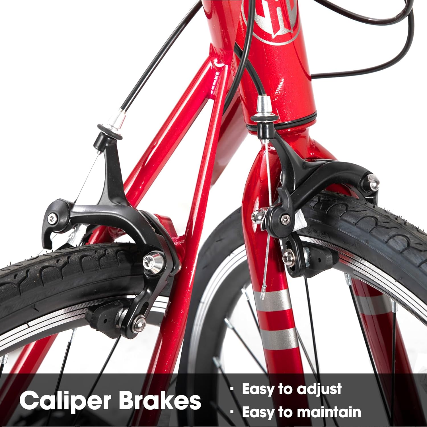 HILAND 700c Road Bike 14 Speed, Aluminum Frame Racing Bike, City Commuter Bicycle for Men Women