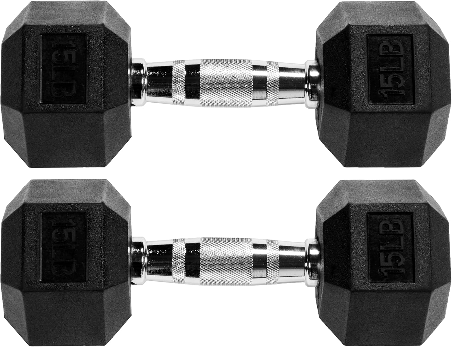 Fitvids Rubber Encased Hex Dumbbell Set with Rack, 5-20LB or 5-25LB Hand Weights with Anti-Slip Grip for Exercise & Fitness, Dumbbell Weights Set for Home Gym, 100LB or 150LB Set Options