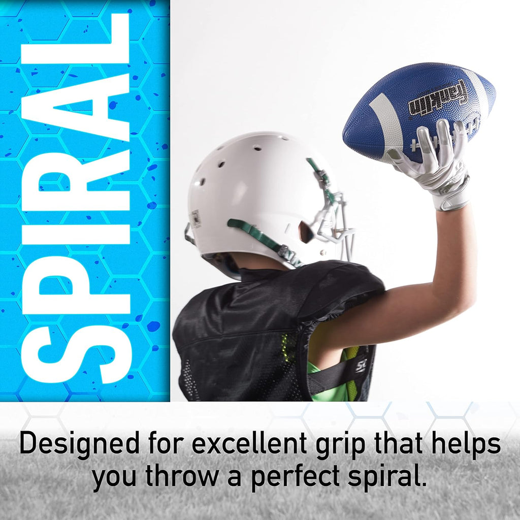 Franklin Sports Youth + Adult Footballs - Extra Grip 1000 Official Size, Junior + Pee Wee Kids - 1 + 12 Packs