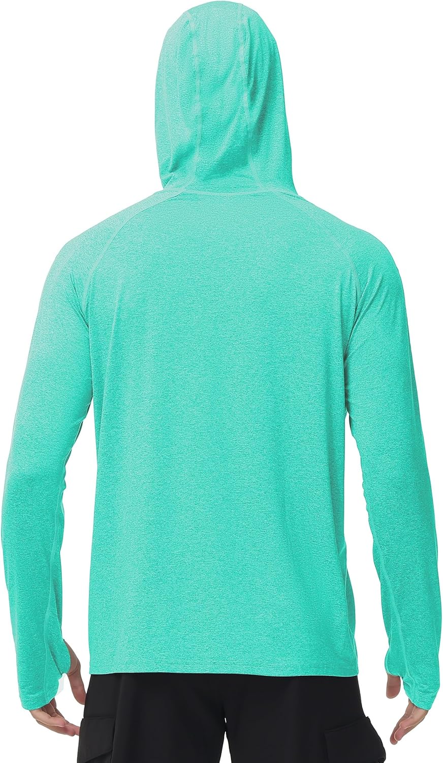 Roadbox Mens UPF 50+ Fishing Shirts, Long Sleeve UV Sun Hoodie, Hiking Running Swim Athletic Workout Shirt