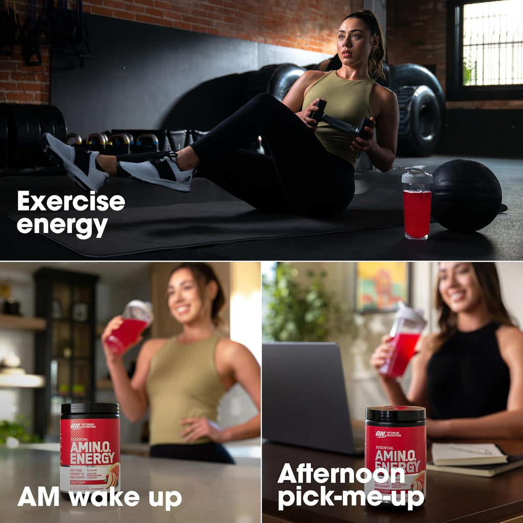 Optimum Nutrition Amino Energy - Pre Workout with Green Tea, BCAA, Amino Acids, Keto Friendly, Green Coffee Extract, Energy Powder - Orange Cooler, 65 Servings (Packaging May Vary)