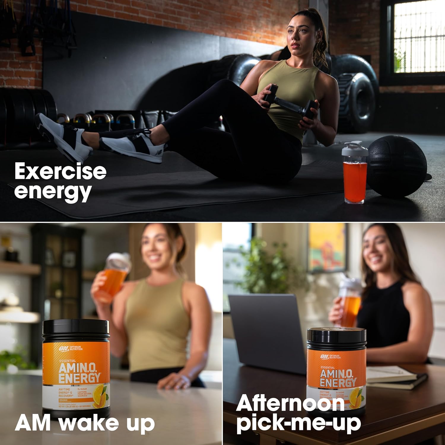Optimum Nutrition Amino Energy - Pre Workout with Green Tea, BCAA, Amino Acids, Keto Friendly, Green Coffee Extract, Energy Powder - Orange Cooler, 65 Servings (Packaging May Vary)