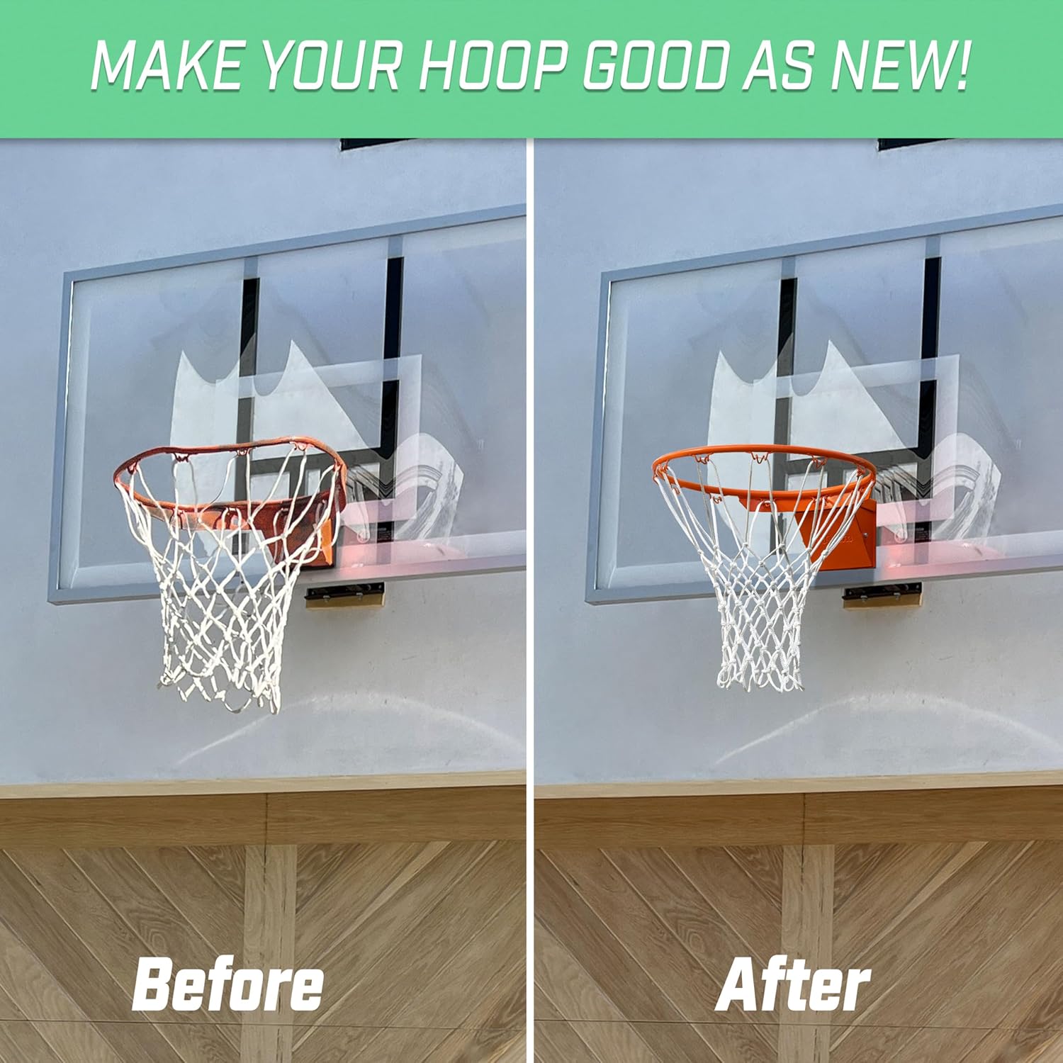 GoSports Regulation 18" Steel Basketball Rim - Choose from Fixed or Breakaway - Use for Replacement or Garage Mount