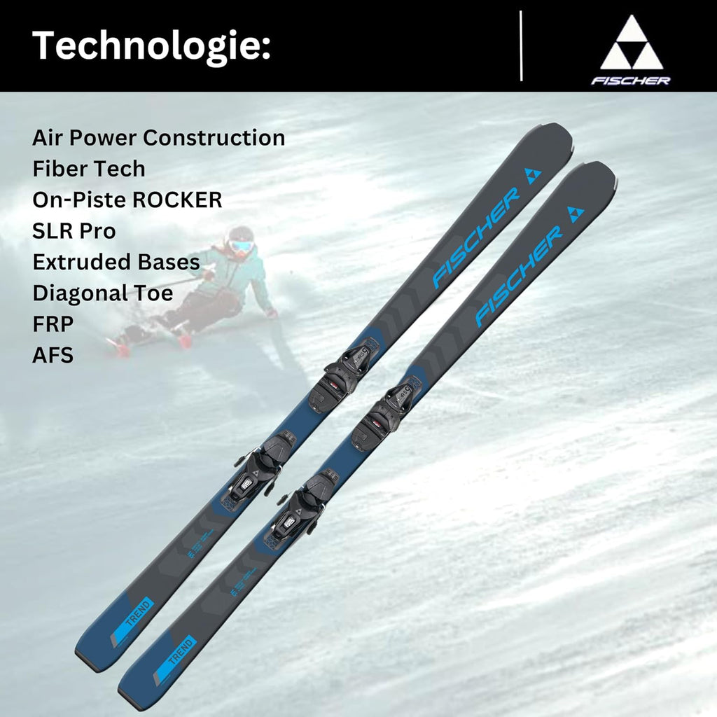 FISCHER Unisex RС Trend SLR Pro Lightweight Stable All-Mountain Alpine Racing Snow Skis with RS9 Bindings Included