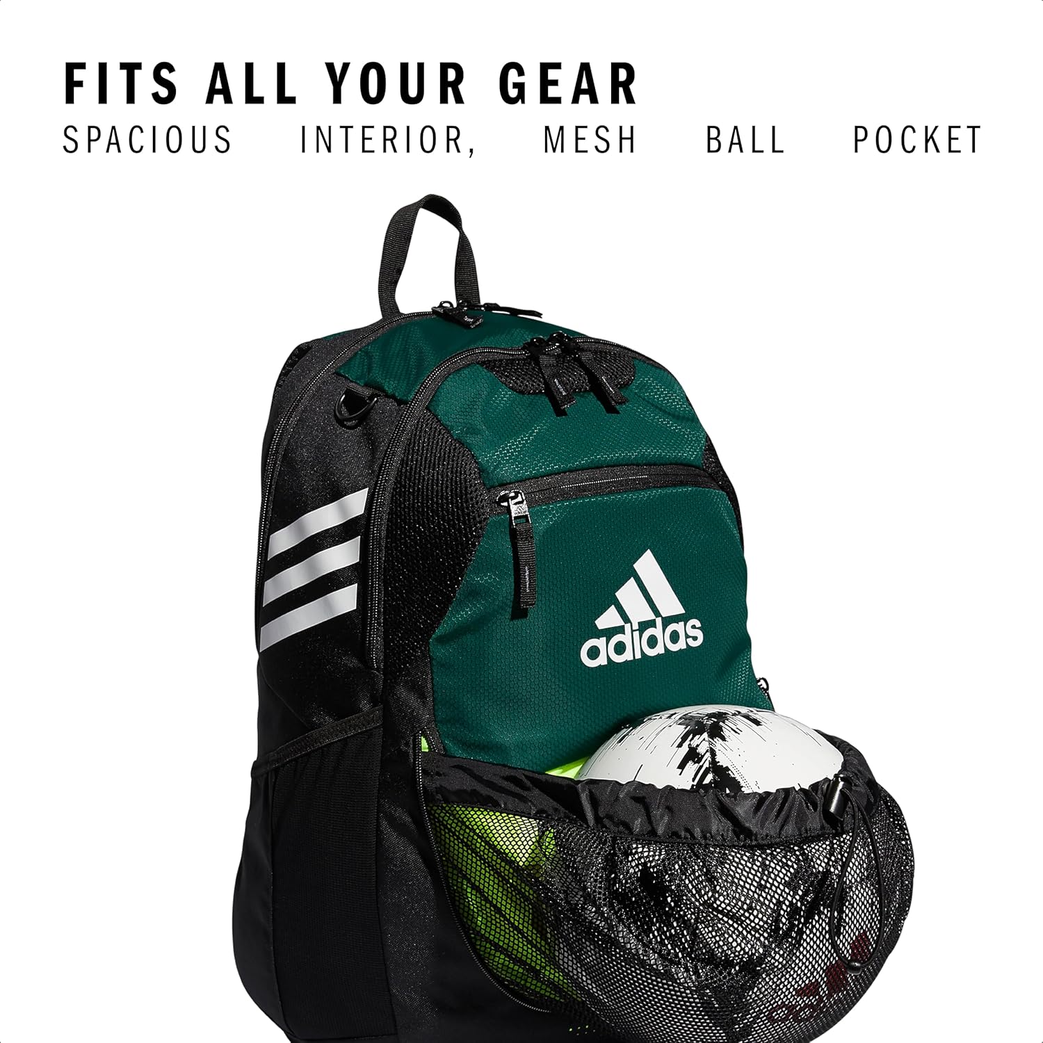 adidas Stadium Team Sports Backpack for Men and Women (36l) Durable Athletic Laptop Bag, Navy Blue/3.0, One Size