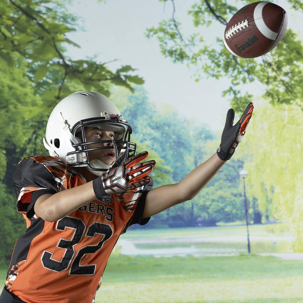 Franklin Sports Youth + Adult Footballs - Extra Grip 1000 Official Size, Junior + Pee Wee Kids - 1 + 12 Packs
