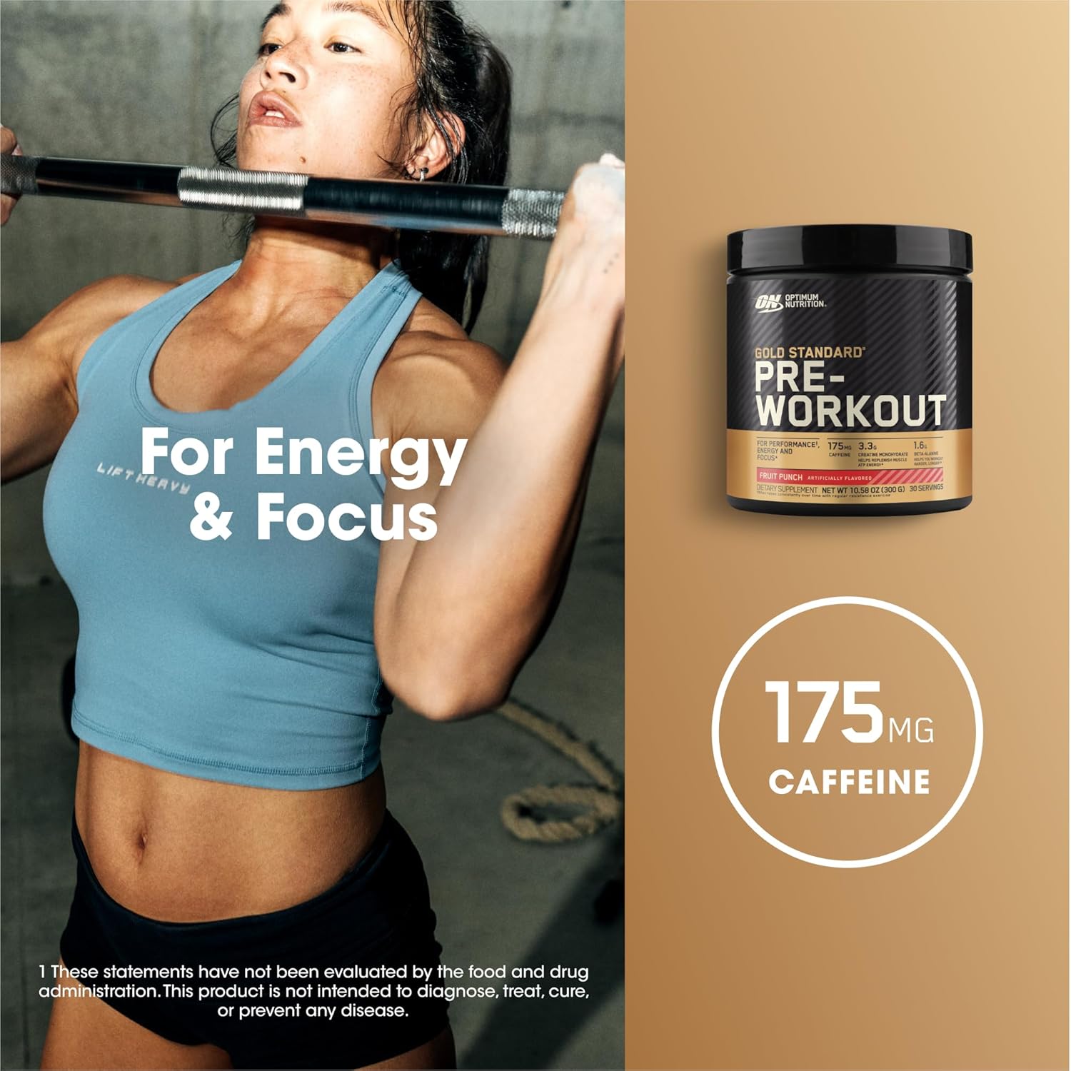 Optimum Nutrition Gold Standard Pre-Workout, Vitamin D for Immune Support, with Creatine, Beta-Alanine, and Caffeine for Energy, Keto Friendly, Blueberry Lemonade, 30 Servings (Packaging May Vary)