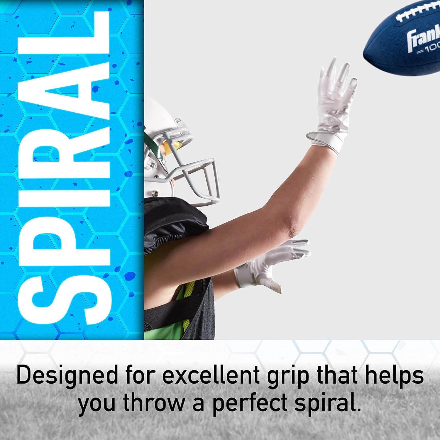 Franklin Sports Youth + Adult Footballs - Extra Grip 1000 Official Size, Junior + Pee Wee Kids - 1 + 12 Packs
