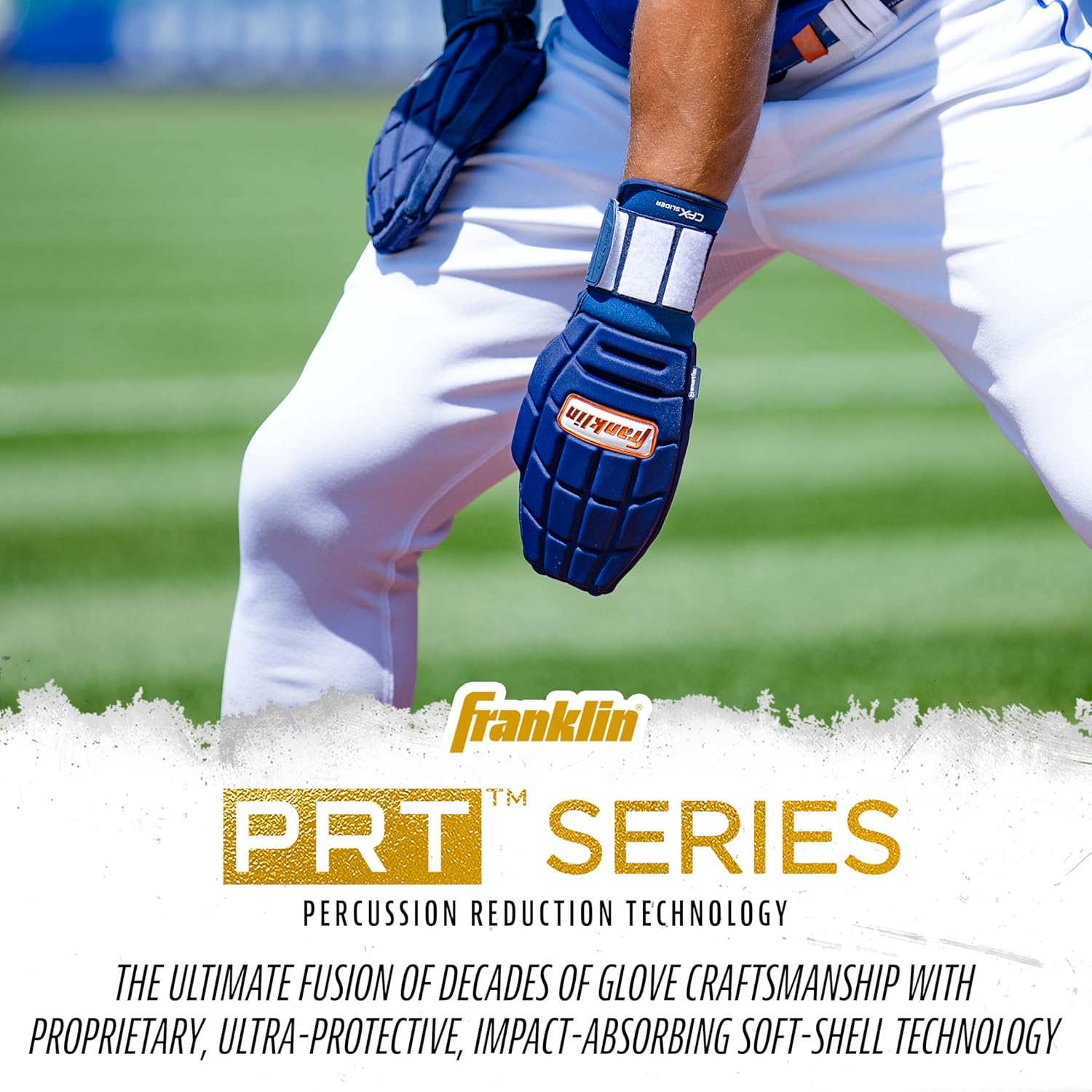 Franklin Sports MLB Baseball + Softball Sliding Mitt - CFX PRT Adult + Youth Protective Baserunning Sliding Gloves - Left + Right Hand Mitt - Hand + Wrist Protector for Running - Kids + Adults Sizes