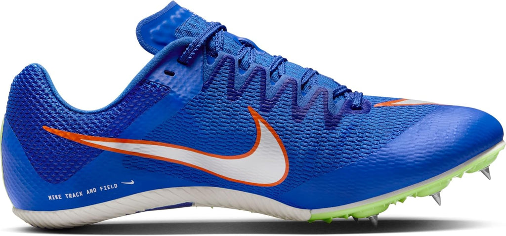 Nike Rival Sprint Track & Field Sprinting Spikes (DC8753-401, Racer Blue/Lime Blast/Safety Orange/White) Size 11