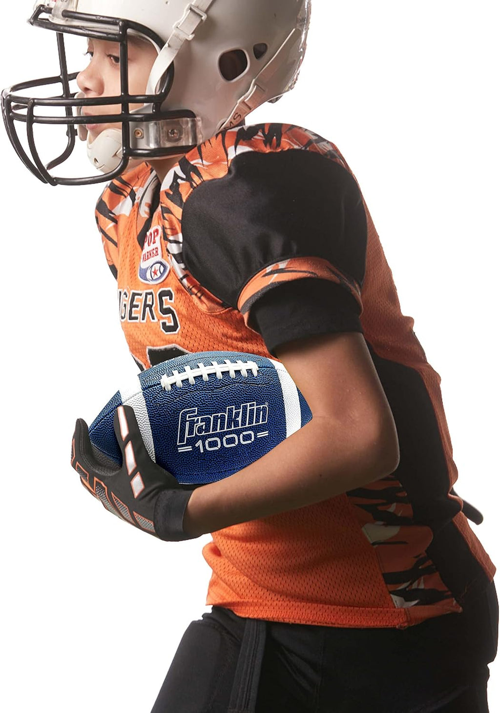 Franklin Sports Youth + Adult Footballs - Extra Grip 1000 Official Size, Junior + Pee Wee Kids - 1 + 12 Packs