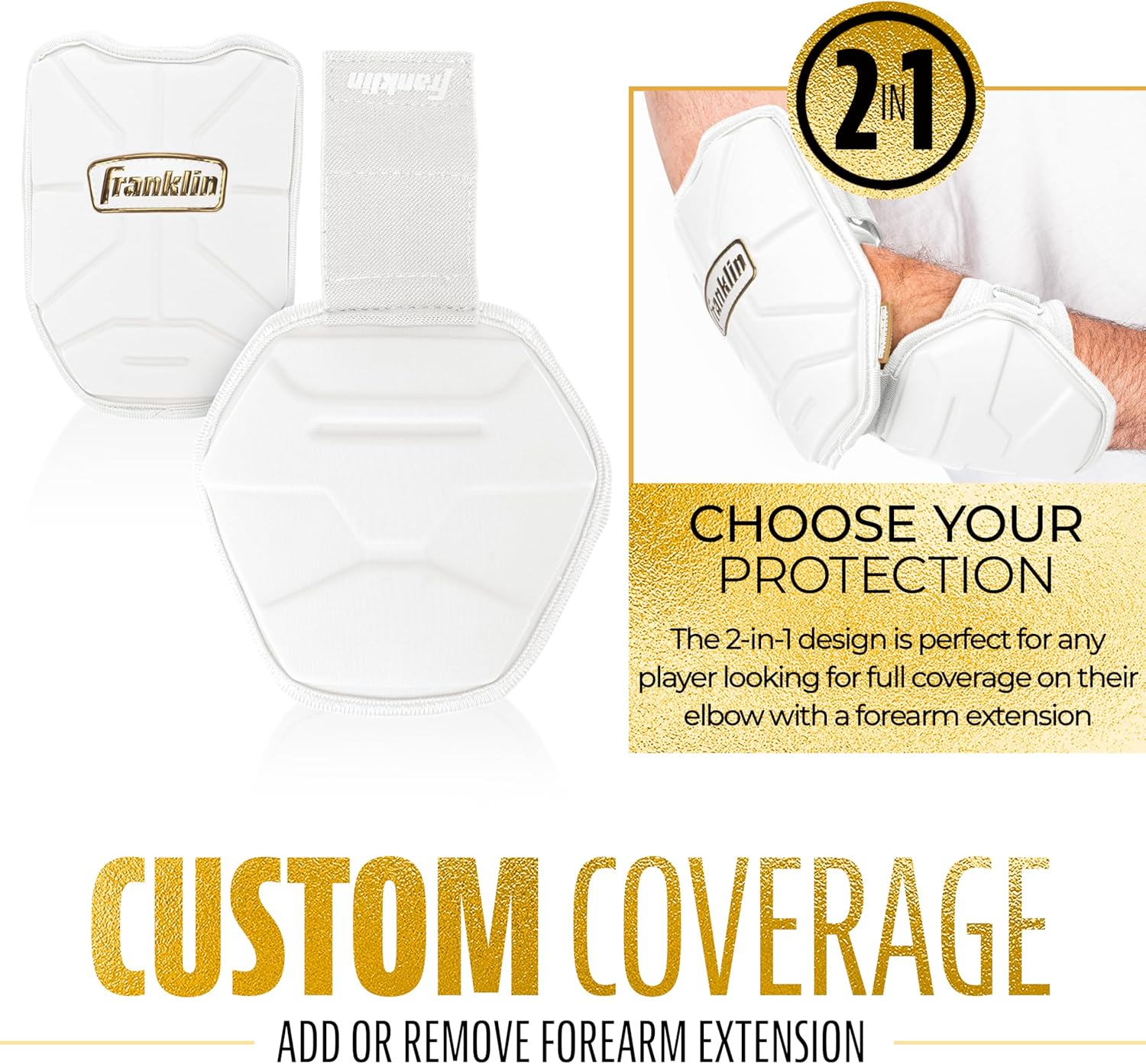 Franklin Sports Baseball Elbow Guard - PRT Series Adult and Youth Baseball + Softball Elbow Shield for Batting
