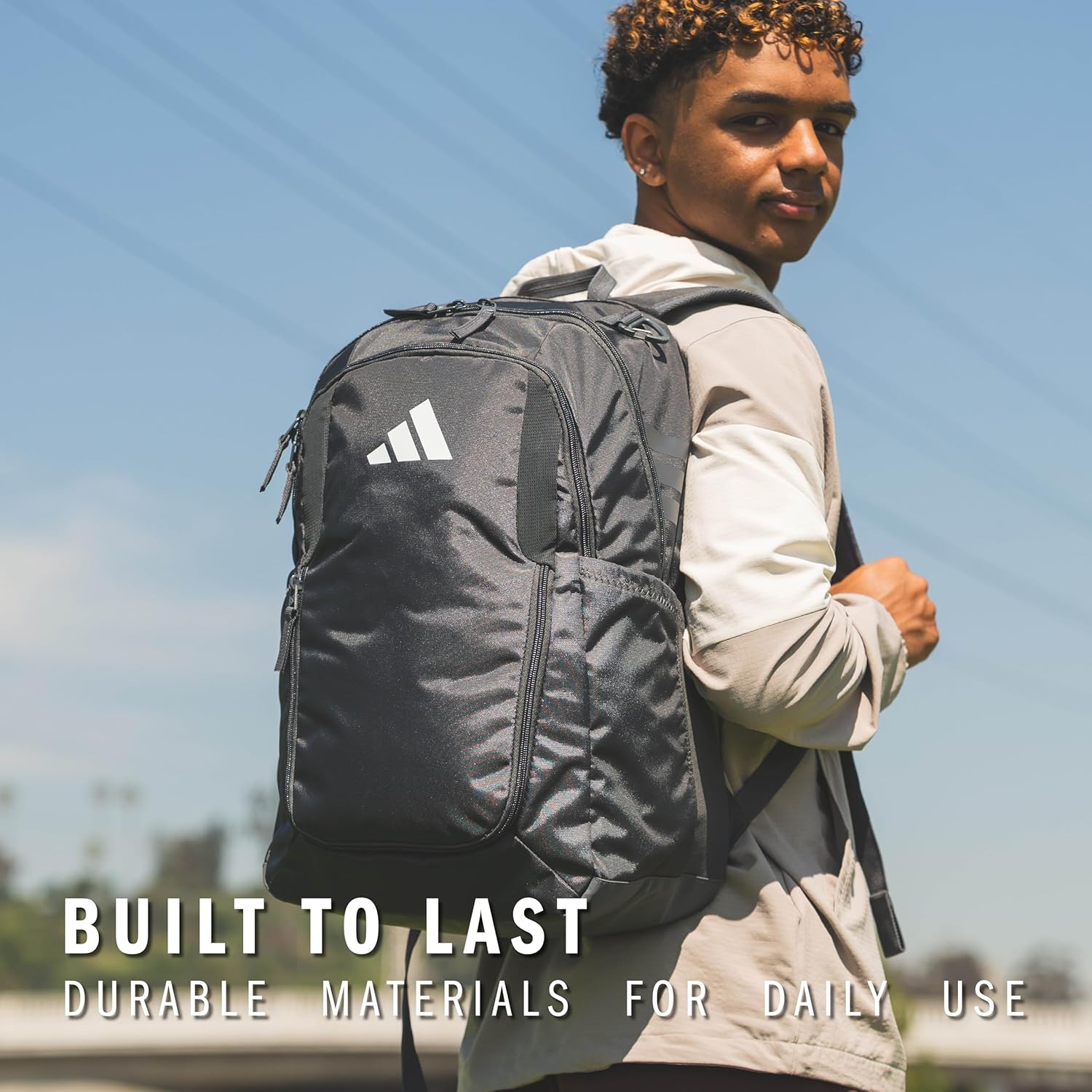 adidas Stadium Team Sports Backpack for Men and Women (36l) Durable Athletic Laptop Bag, Navy Blue/3.0, One Size