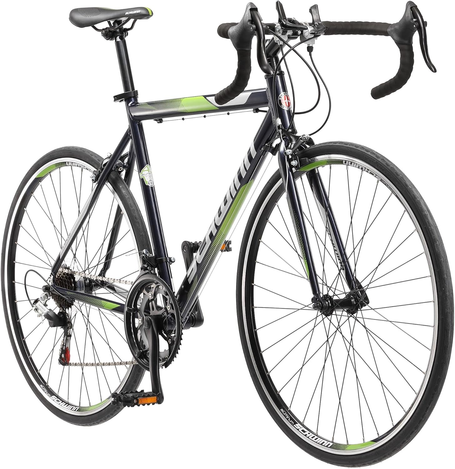 Schwinn Volare 1300 Road Bike, 700c Mens and Womens Bike, 14-Speed Drop Bar Road Bicycle, Aluminum Frame, Sport Tires, Fitness Seat, Alloy Caliper Brakes, Adult Bicycle