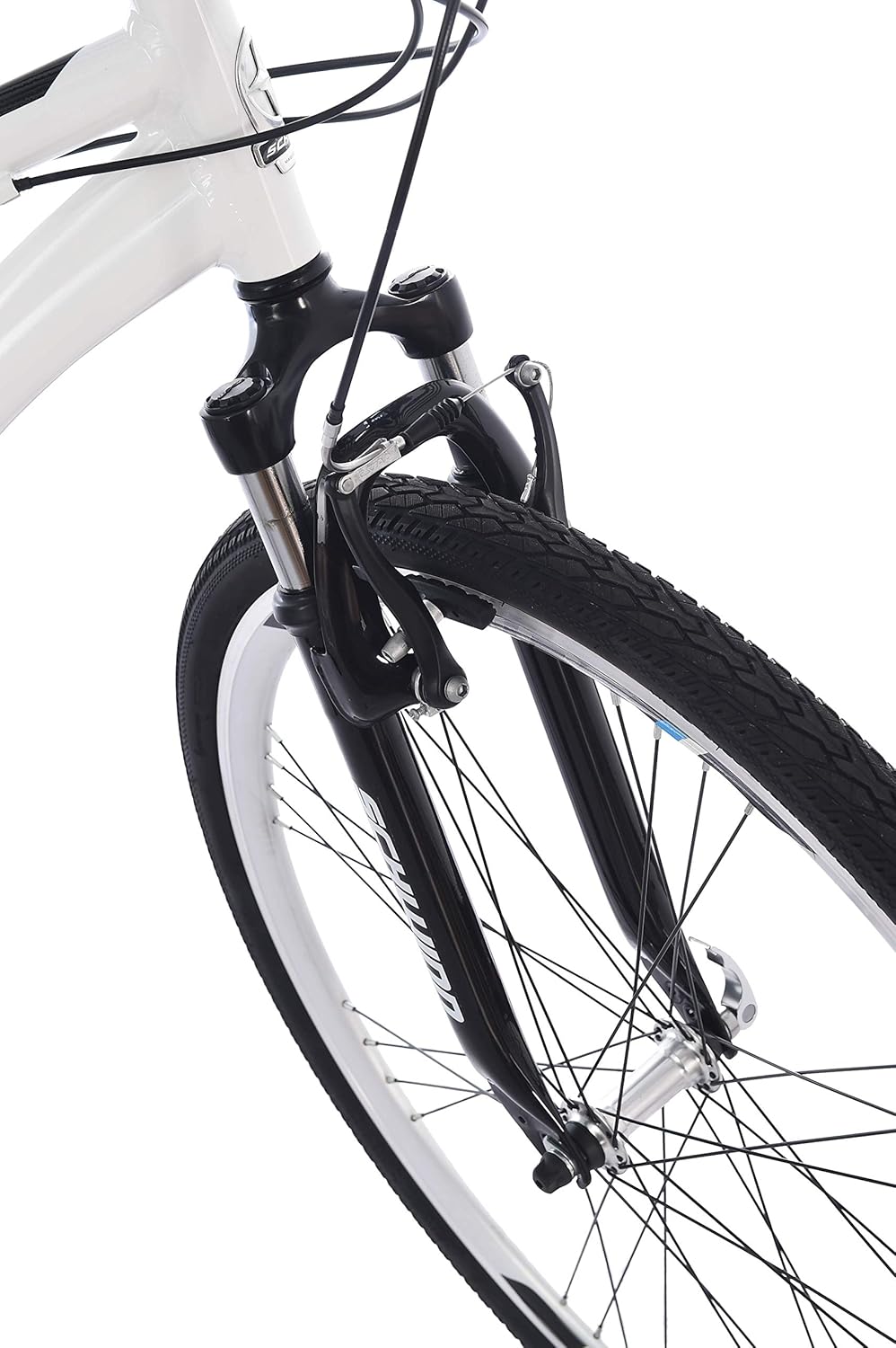 Schwinn Network 1 Hybrid Bike, 700c Mens and Womens Bike, 21-Speed Hybrid Bicycle, Aluminum Frame, Suspension Fork, Alloy Linear Pull Brakes, Adult Bicycle