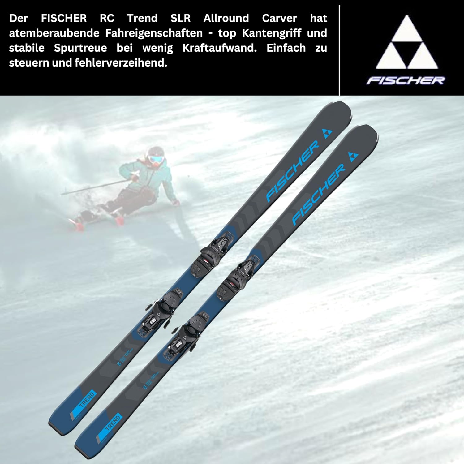 FISCHER Unisex RС Trend SLR Pro Lightweight Stable All-Mountain Alpine Racing Snow Skis with RS9 Bindings Included