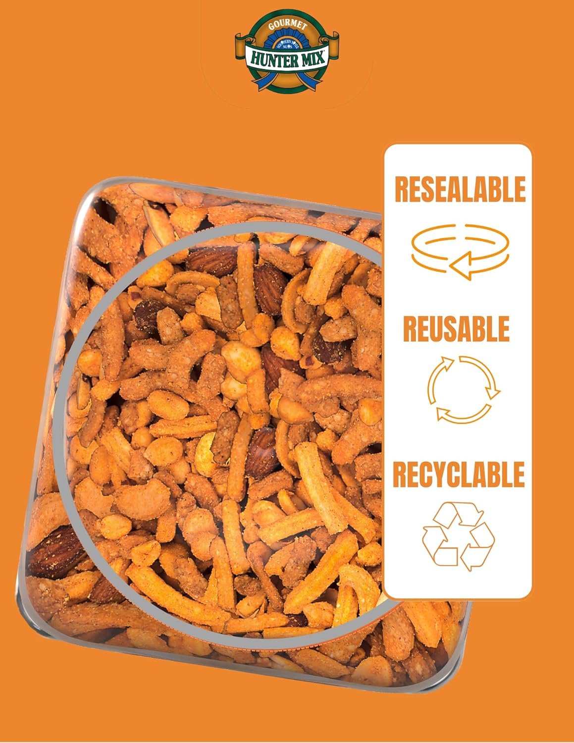 Southern Style Nuts Gourmet Hunter Bulk Trail Mix, 23 oz (Pack of 1), Sesame Sticks, Roasted Peanuts, Sunflower Kernels, Almonds, Cashews & Pepitas, Mixed Nuts, Snacks for Adults & Kids
