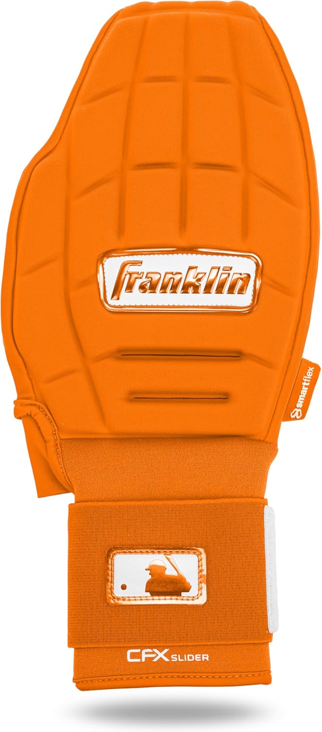 Franklin Sports MLB Baseball + Softball Sliding Mitt - CFX PRT Adult + Youth Protective Baserunning Sliding Gloves - Left + Right Hand Mitt - Hand + Wrist Protector for Running - Kids + Adults Sizes