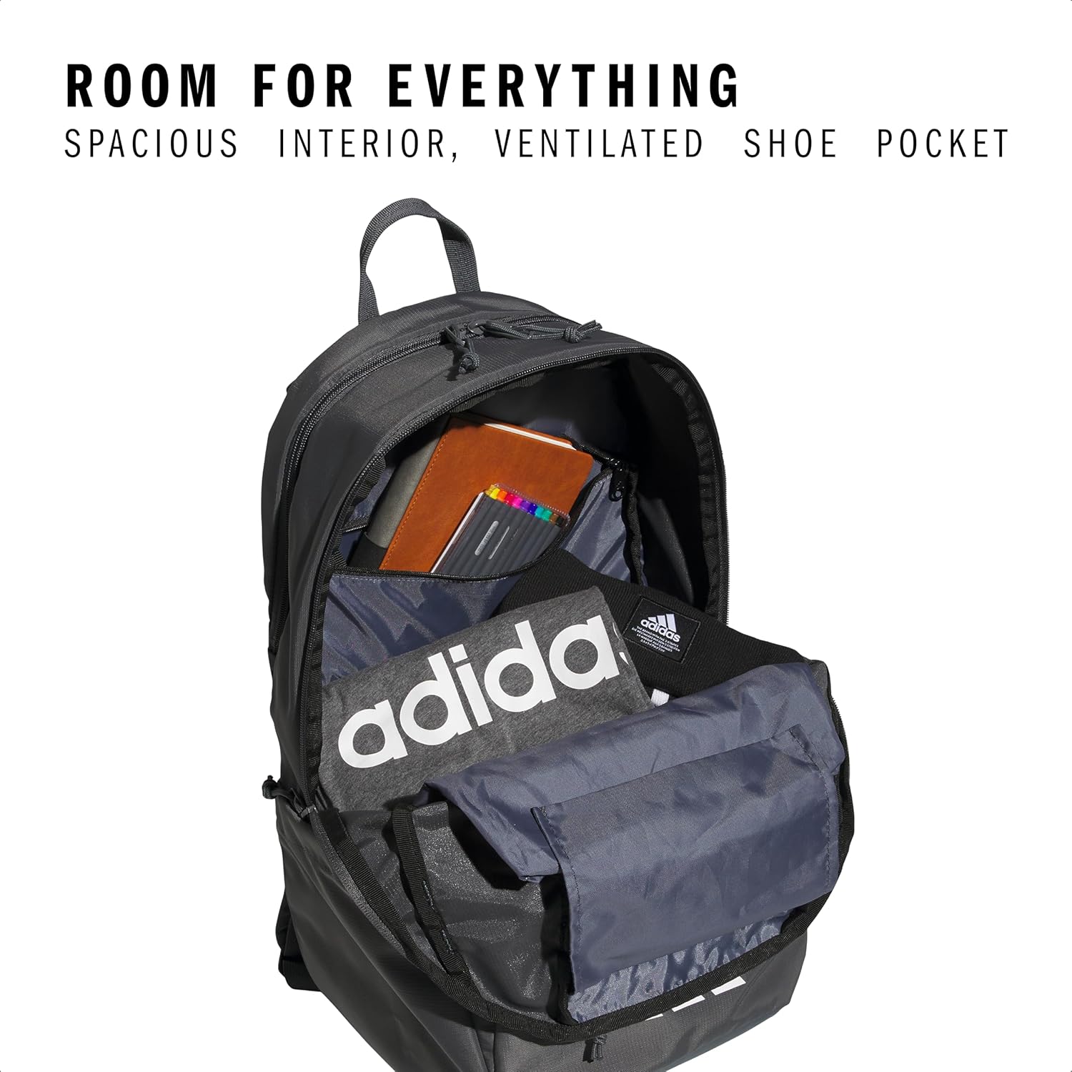 adidas Defender 5 Team Sports Backpack (33L) Durable Large Athletic Gym Laptop Travel Bag, Royal Blue, One Size
