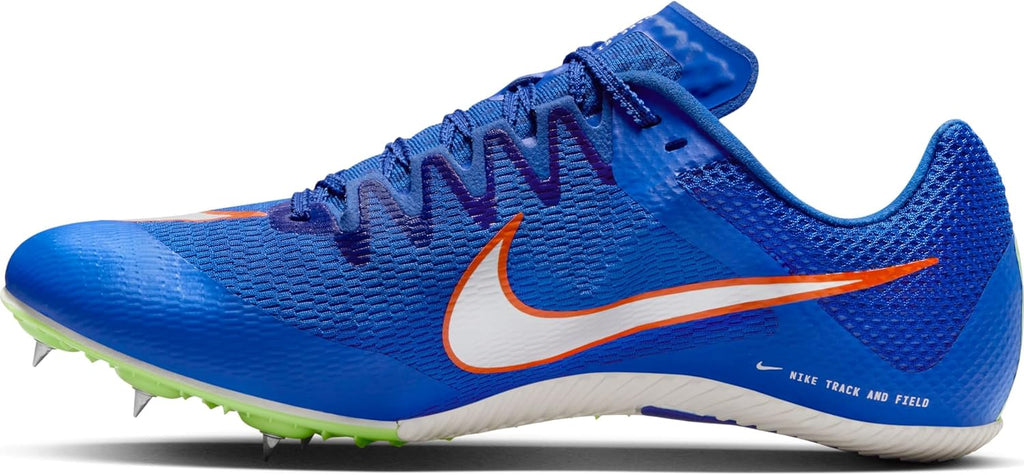 Nike Rival Sprint Track & Field Sprinting Spikes (DC8753-401, Racer Blue/Lime Blast/Safety Orange/White) Size 11