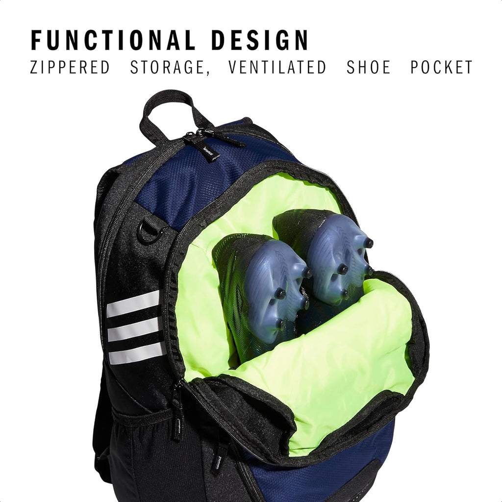 adidas Stadium Team Sports Backpack for Men and Women (36l) Durable Athletic Laptop Bag, Navy Blue/3.0, One Size