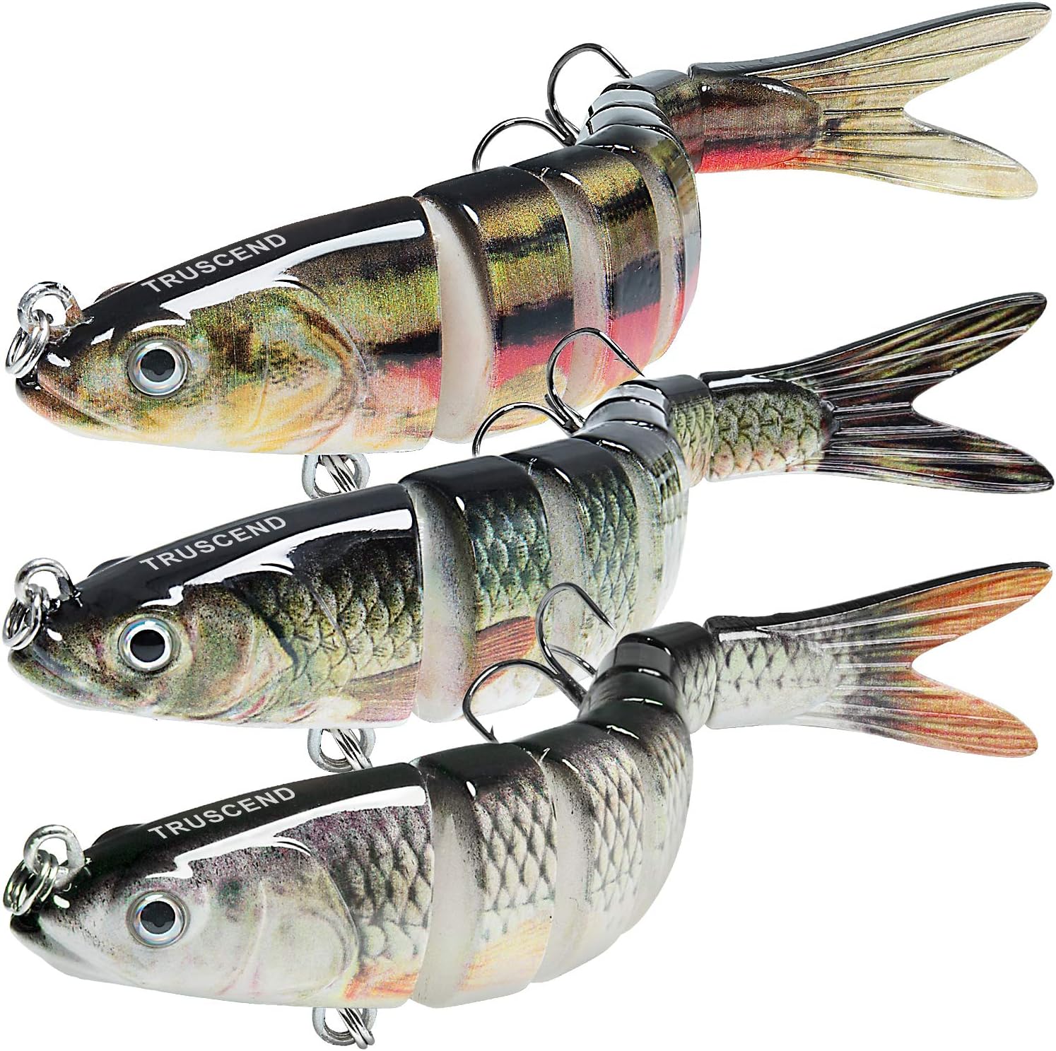 TRUSCEND Easy Catch Swimmax, Magic Noisy Turbulent Wiggling and Vibrating Action for More Bites, Lifelike Fishing Lures for All Species, Swimbait for Relax Family Fishing, Must-Have for Lovely Anglers